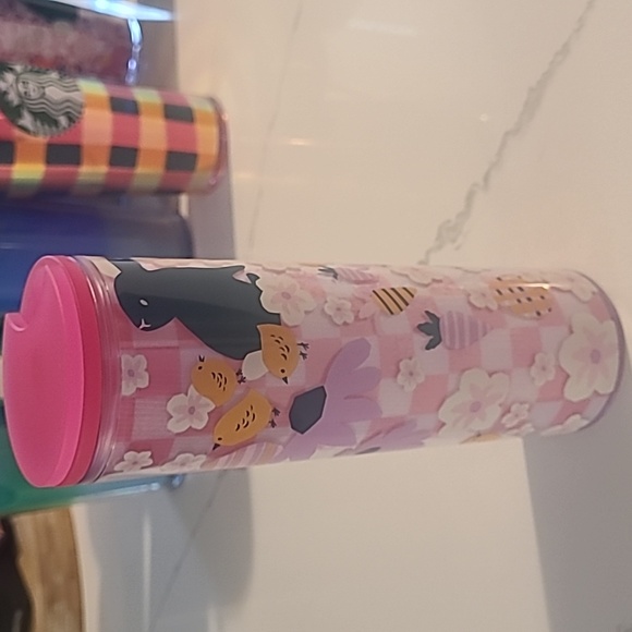 Starbucks 16 0z Spring Tall Tumbler with closing lid NWT - Picture 2 of 4